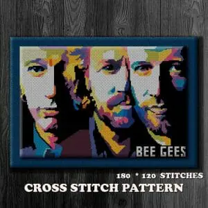 Bee Gees cross stitch pattern