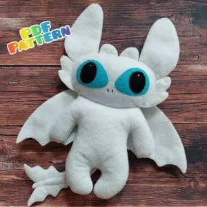 Handmade Marketplace 614 Felt toothless pattern Dragon ornament pattern PDF
