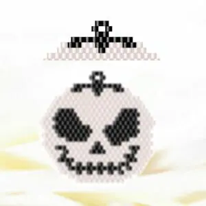 Handmade Marketplace 619 Brick stitch pattern Halloween Skull
