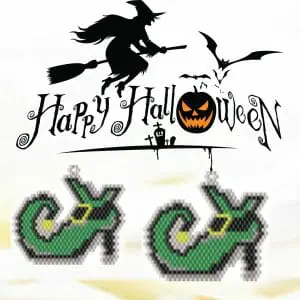 Handmade Marketplace 615 Brick stitch pattern Halloween Boots