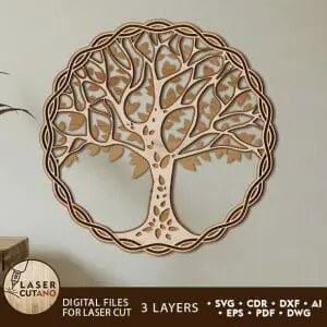 Crealandia - Handmade Marketplace 199 TREE of LIFE Multilayer layout files, Wall Decor