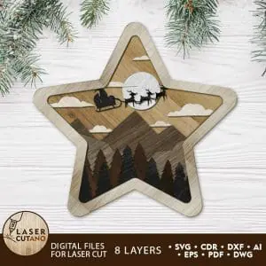 CHRISTMAS STAR Multilayer Wall Decoration, Home Decor