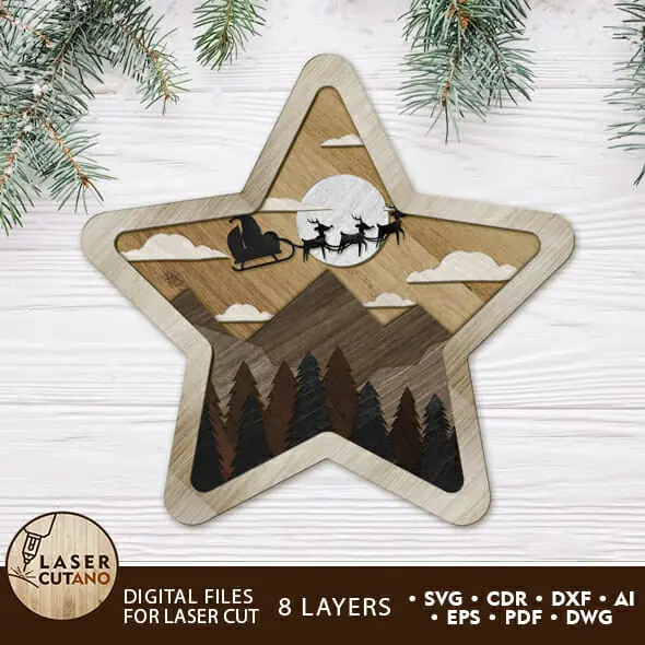 CHRISTMAS STAR Multilayer Wall Decoration, Home Decor 1 CHRISTMAS STAR Multilayer Wall Decoration, Home Decor