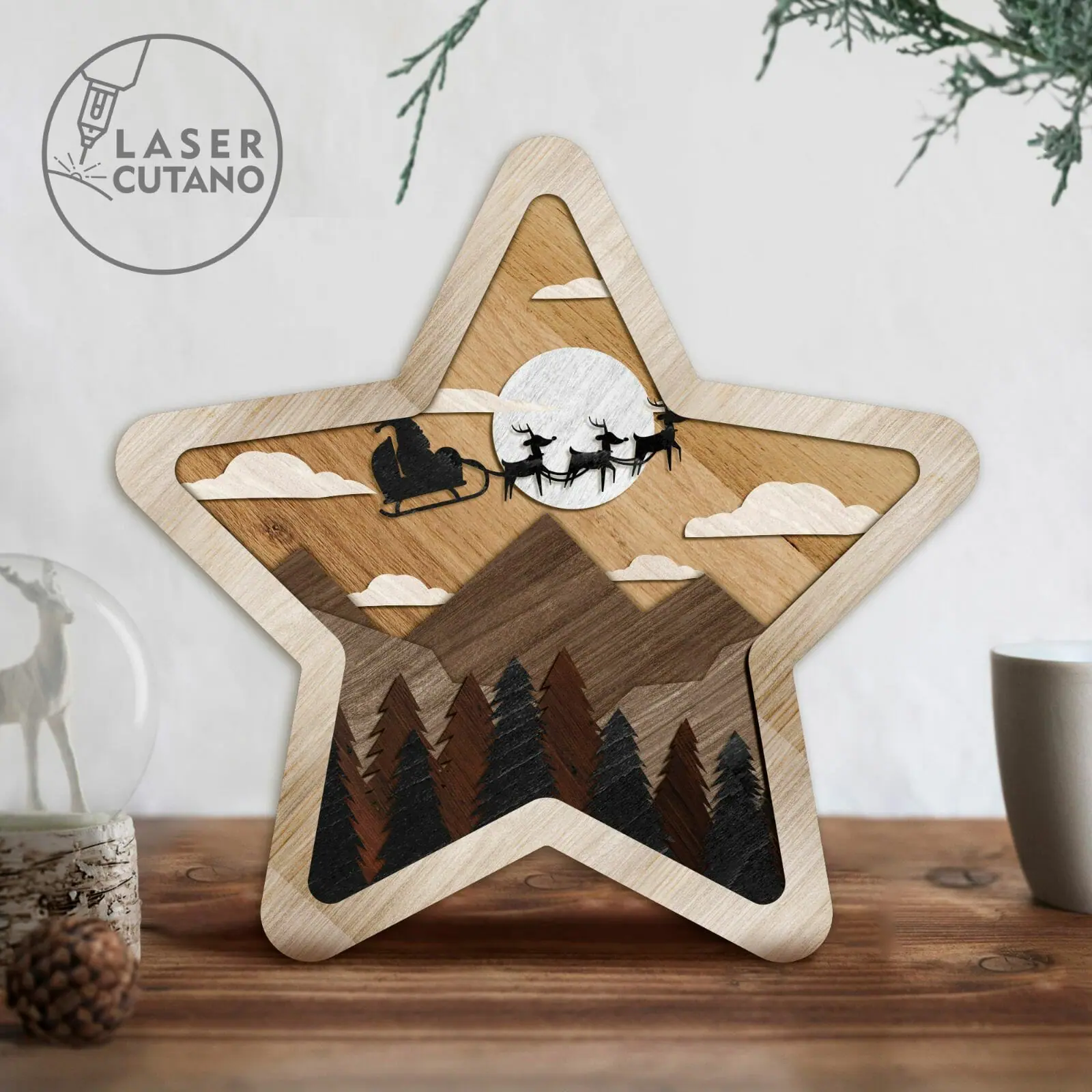CHRISTMAS STAR Multilayer Wall Decoration, Home Decor 3 CHRISTMAS STAR Multilayer Wall Decoration, Home Decor - Image 3