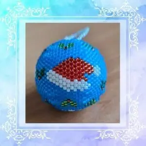 Schema palla 3D – Cappello di Babbo Natale - in peyote