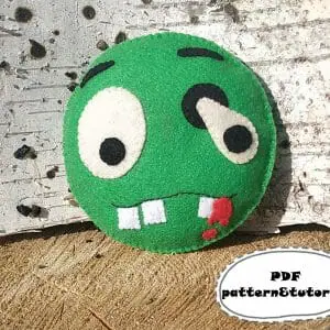 Halloween pattern, Zombie pattern, Felt pattern