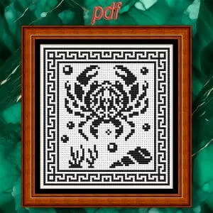 Crab Cross stitch pdf pattern
