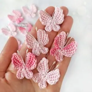 handmade butterfly motifs