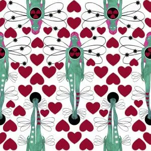 Seamless patterns SET 3 Hearts 300 dpi RGB