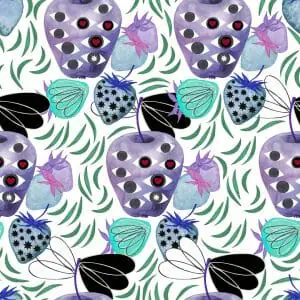 SET 4 Fruits and berries Seamless patterns