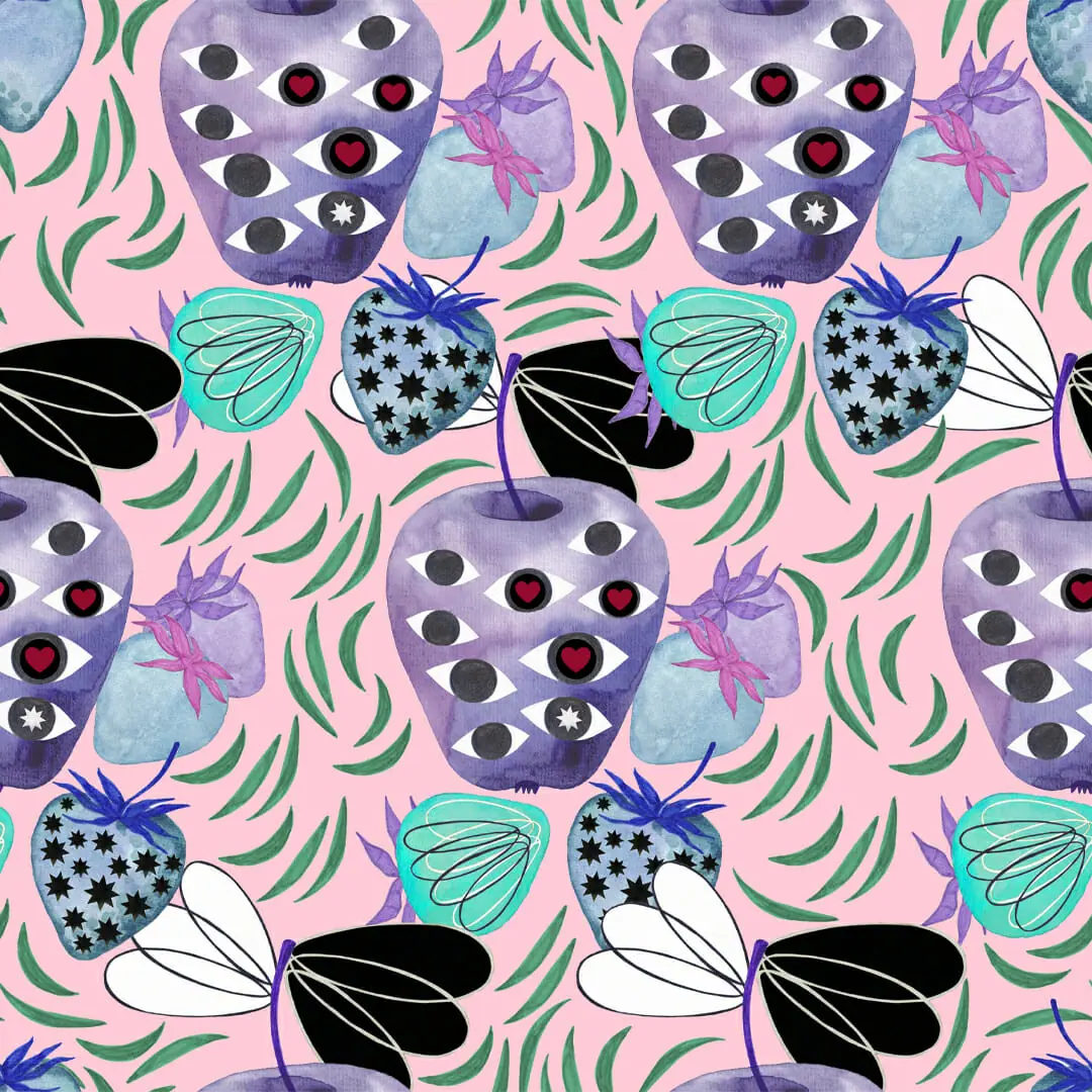 SET 4 Fruits and berries Seamless patterns 2 SET 4 Fruits and berries Seamless patterns - Image 2
