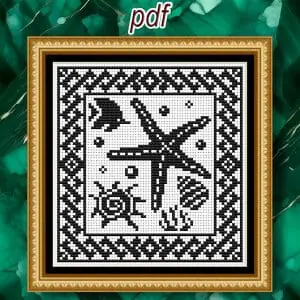 Cross stitch pattern Starfish