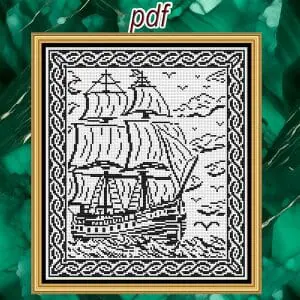 Cross stitch pattern Sailboat