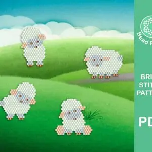 sheep brick stitch bead pattern