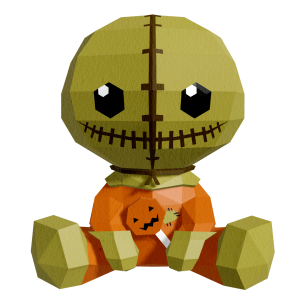 DIY Trick or Treat 3D Papercraft PDF DXF SVG