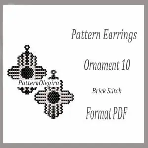 ORNAMENT 10 Bead pattern PDF file Ornament 8 Bead earrings pattern Bead earrings Olegirabeadpatterns