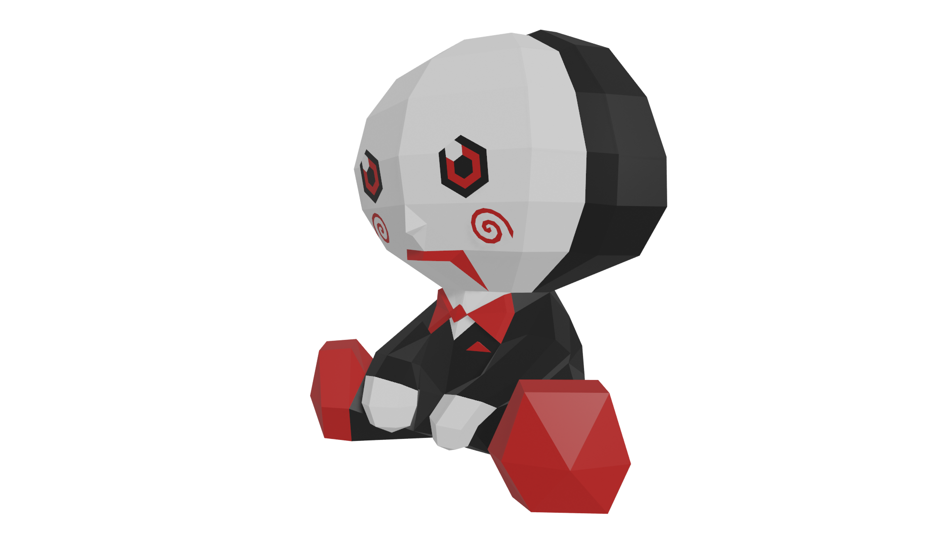 DIY Billy The Puppet (Saw) 3D Papercraft PDF DXF SVG 2 DIY Billy The Puppet (Saw) 3D Papercraft PDF DXF SVG - Image 2