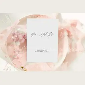 Mockup invitation,mockup baby shower invitation, mockup card baby shower