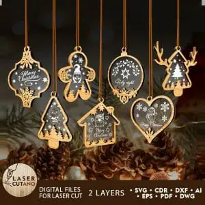 CHRISTMAS ORNAMENTS Multilayer File, Home Decor
