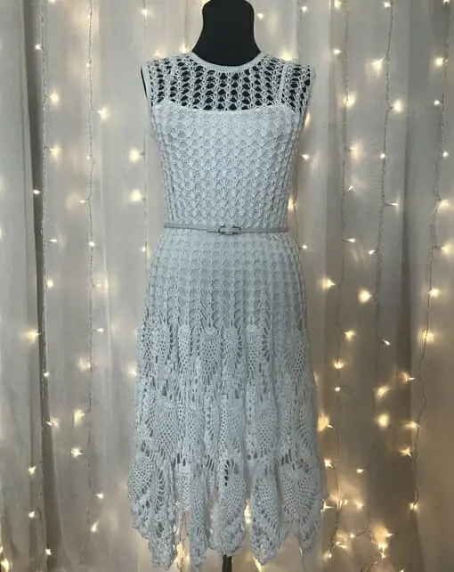 Crochet knitted evening dress - Crealandia