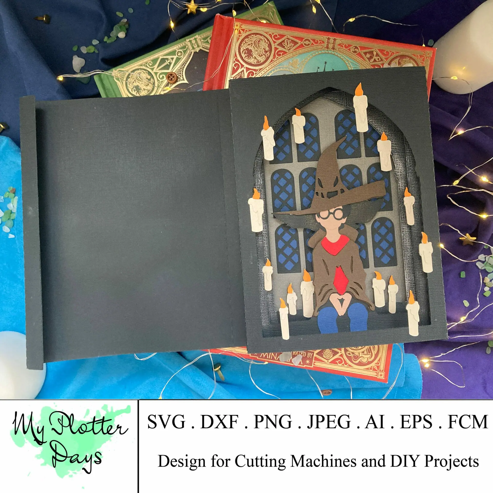 Wizard tunnel card SVG, pop up card SVG 3 Wizard tunnel card SVG, pop up card SVG - Image 3