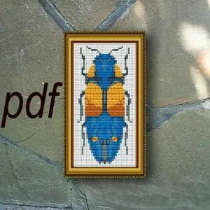 Cross stitch pattern Jewel Beetle