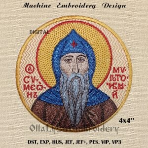 Saint Simeon machine embroidery design