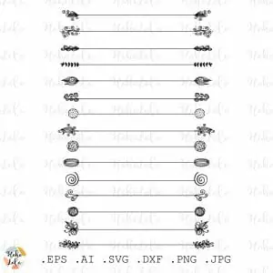 Dividing Lines Svg Cricut Doodles Bundle Clipart Png
