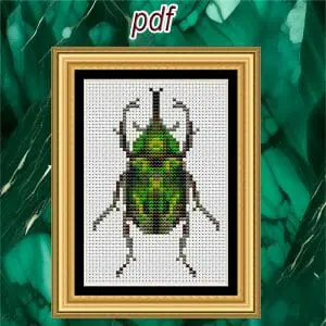 Cross stitch pattern Weevil beetle