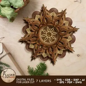 MULTILAYER MANDALA, Wall Art Home Decorations, Cut File