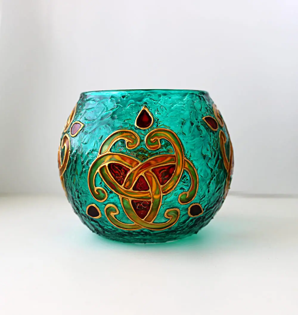 Emerald Green Glass Candle Holder Housewarming Tealight Holder