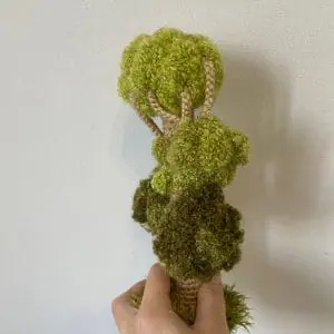 tree, knitted trees, small forest, Montessor knitted farms, forest knitted