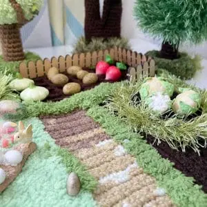 children’s play mat, knitted play mat