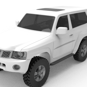 3D Printed PATROL Y61 3 DOOR body – 313mm wheelbase