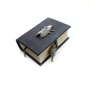 Leather journal 3×5 inches with lock, 500 aged pages, Leather handmade notebook