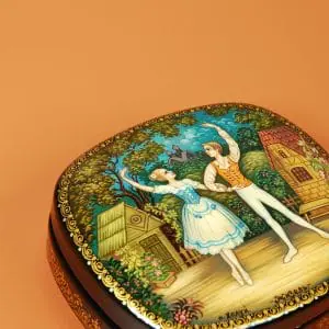 Giselle ballet lacquer box hand painted decor box