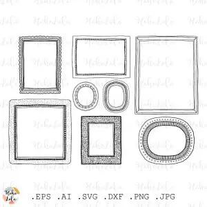 Hand Drawn Picture Frame Svg Doodle Frame Clipart Png