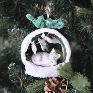 The Christmas tree toy is made in a traditional style.