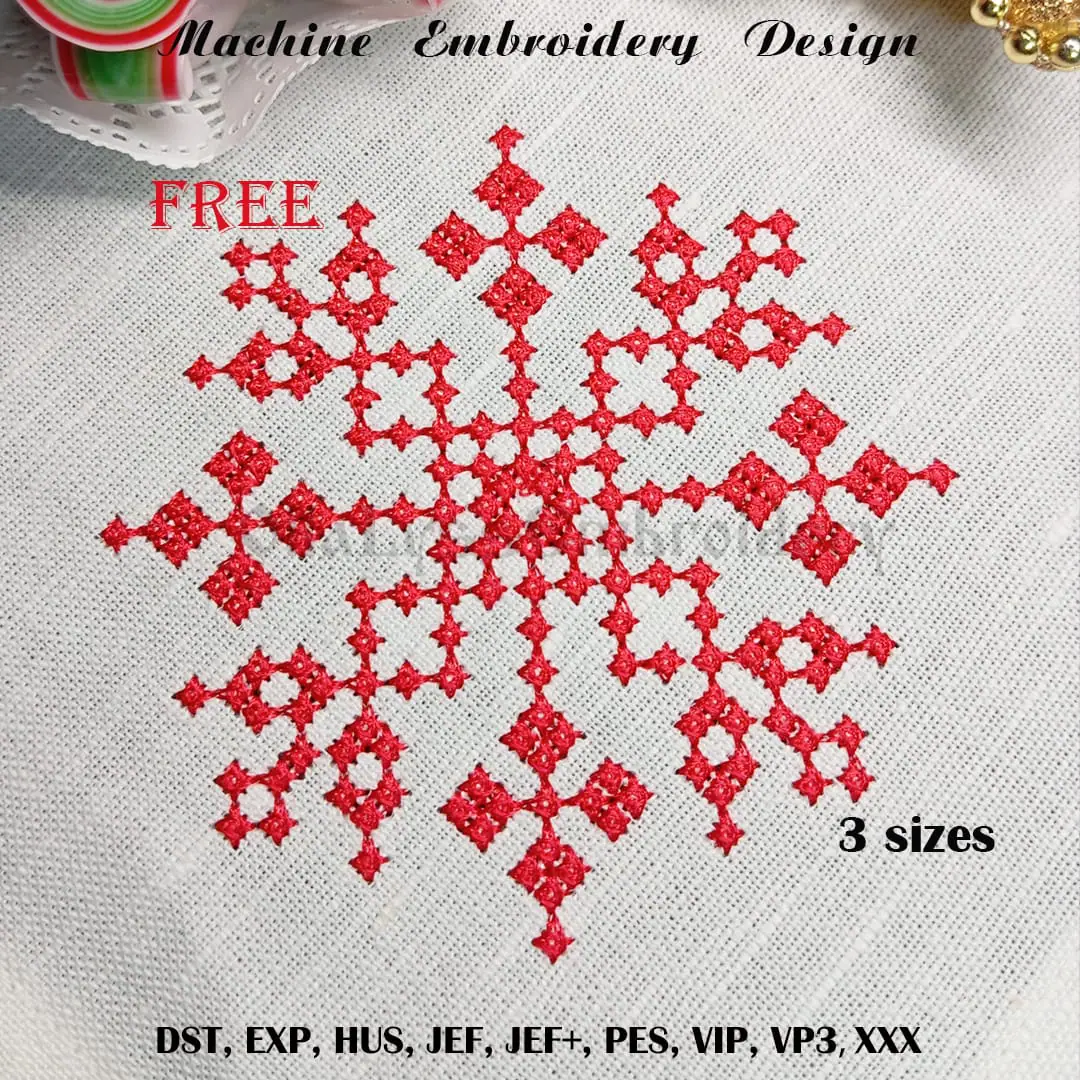 French cross stitch Christmas design free