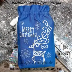 Christmas Deer embroidery design