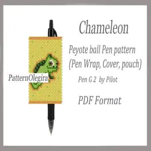 Chameleon Pen Wraps bead patterns PDF file Beading patterns Beading earrings Beading Chameleon bead patterns cover pen Olegirabeadpatterns