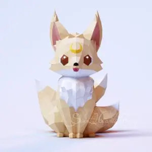 3d Papercraft – Eevee Shiny – PDF DXF Templates - Crealandia