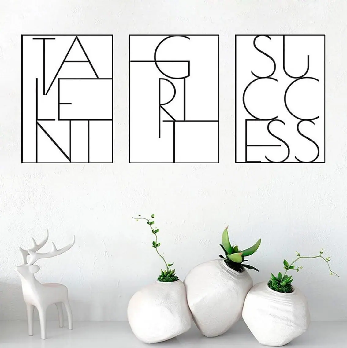 Talent Grit Success Print Set Motivational Office Decor 2 Talent Grit Success Print Set Motivational Office Decor - Image 2