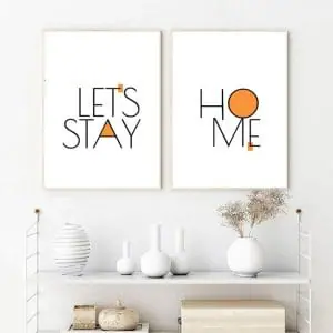 Lets Stay Home Set of 2 Prints