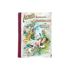 Handmade vintage notebook A6 200 sheets, Blank Old Book Alice