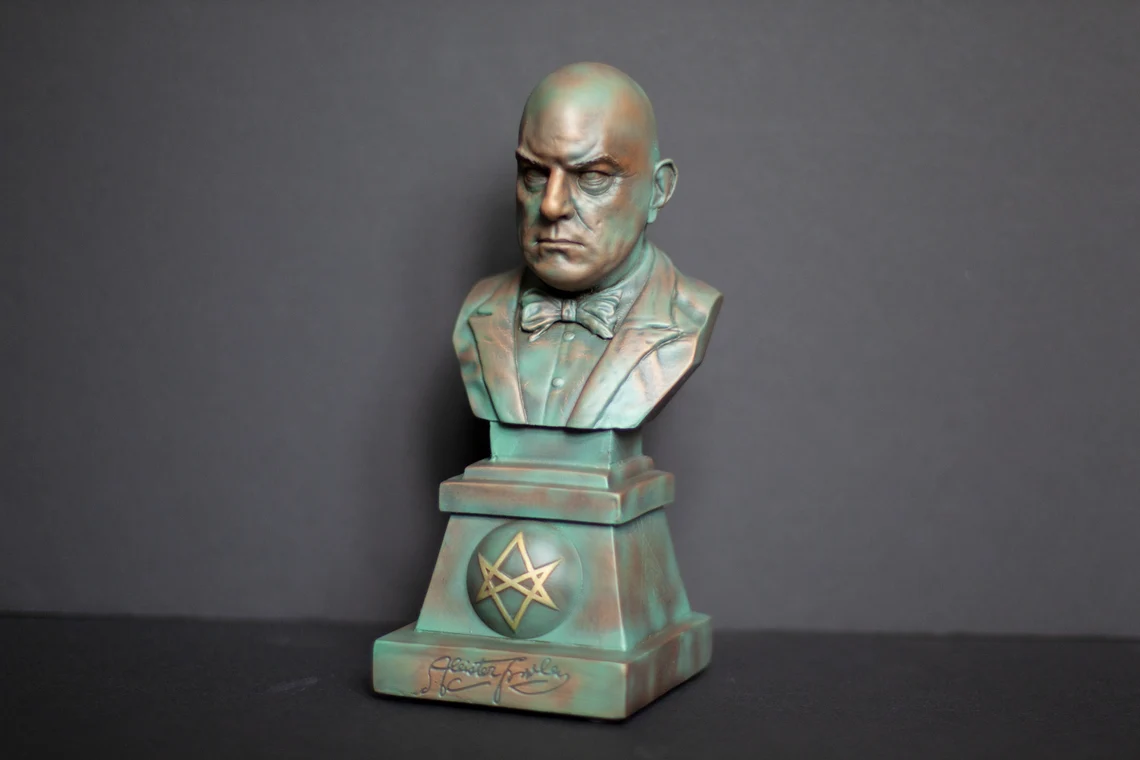 8 inch Aleister Crowley bust art