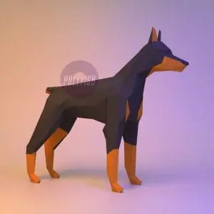 Needle felted Doberman puppy sculpture - DailyDoll Shop