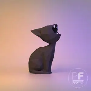 DIY March Cat template Papercraft PDF