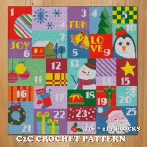 Crochet Christmas Blanket