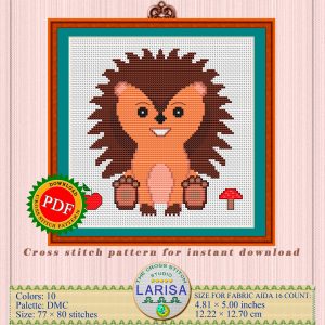 Hedgehog Cross Stitch Pattern